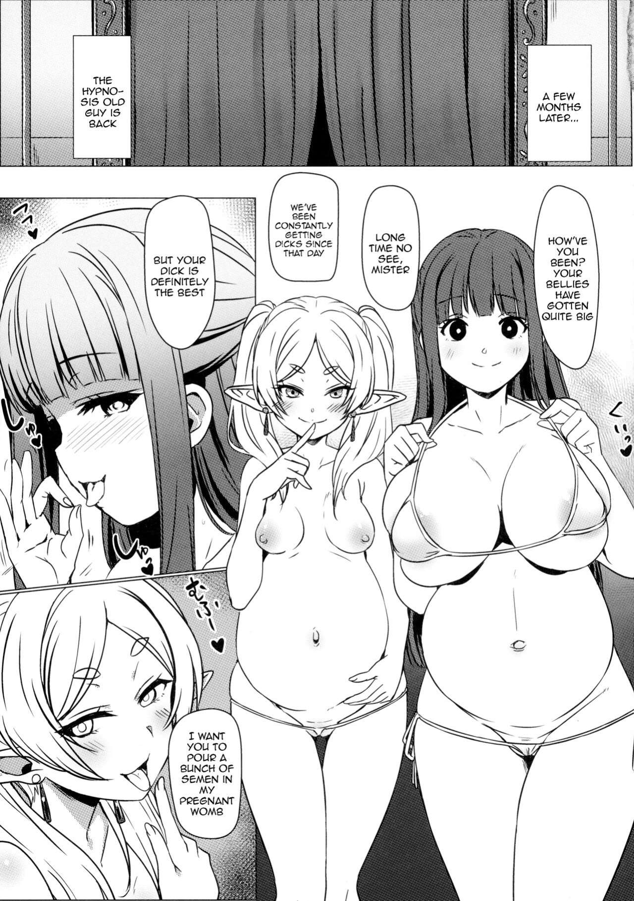 [Kaminari-Neko (Eitarou)] Isekai kara Kita Saimin Oji-san ni Tanetsuke sareru Hanashi |Bred By A Hypnotist Old Man Who Came From Another World (Sousou no Frieren)