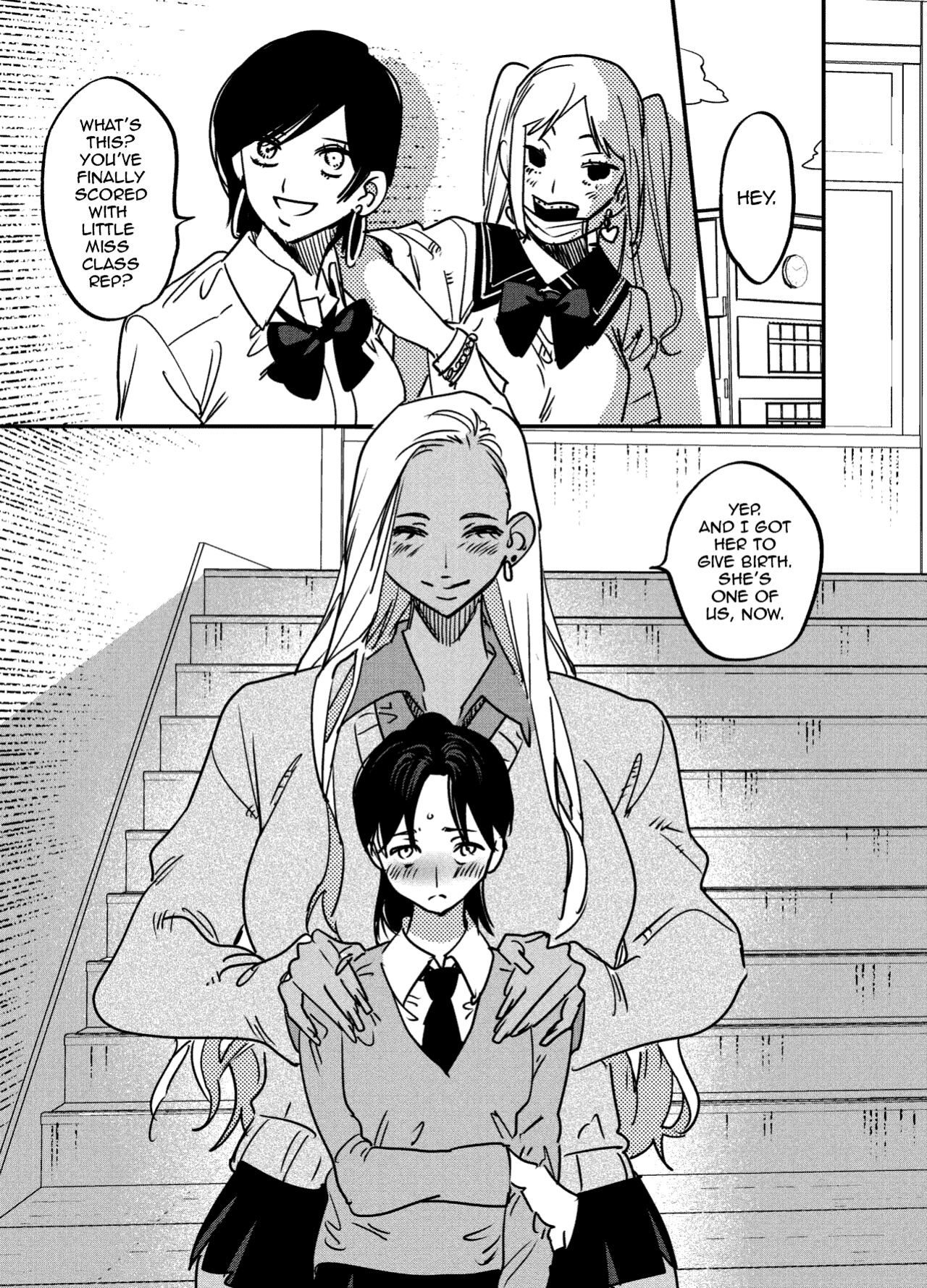 [Tosha Pink (Chimeda)] I Couldn't Refuse the Gyaru's Cock [Futanari Gyaru x Disciplinary Committee Officer]
