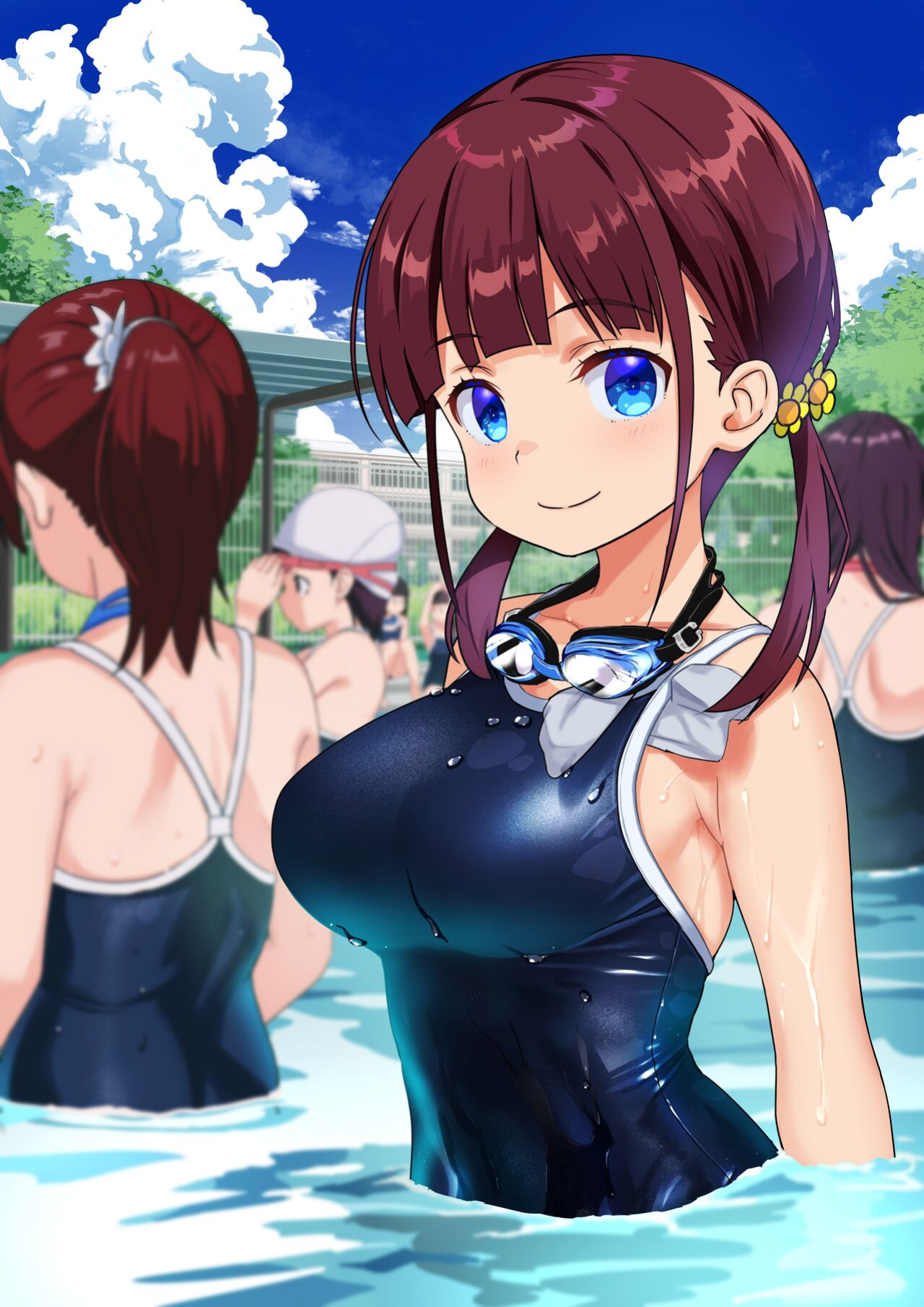 [Himawari Hanabi (Wakana Hanabi)] Shishunki to Honki Sex | Serious Summer Sex At The Pool [spaceMoose]