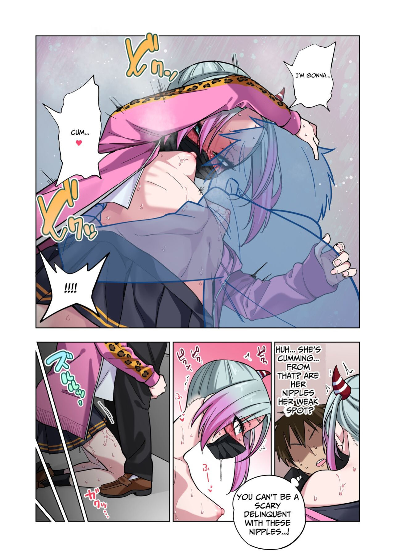 [Gujira 4 Gou (Gujira)] Tsuntsun Yankee-chan wa Yowayowa Chikubi o Ijireba Kekkou Nandemo Yarasete Kureru | Prickly Delinquent Girl Will Let You Do Almost Anything If You Tease Her Sensitive Nipples [Penguin Piper]