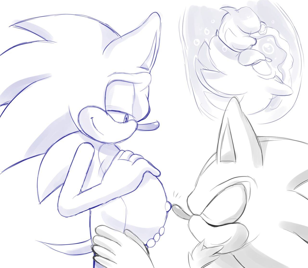 JayAero/BlueSeaMoon's Sonic Mpreg Art