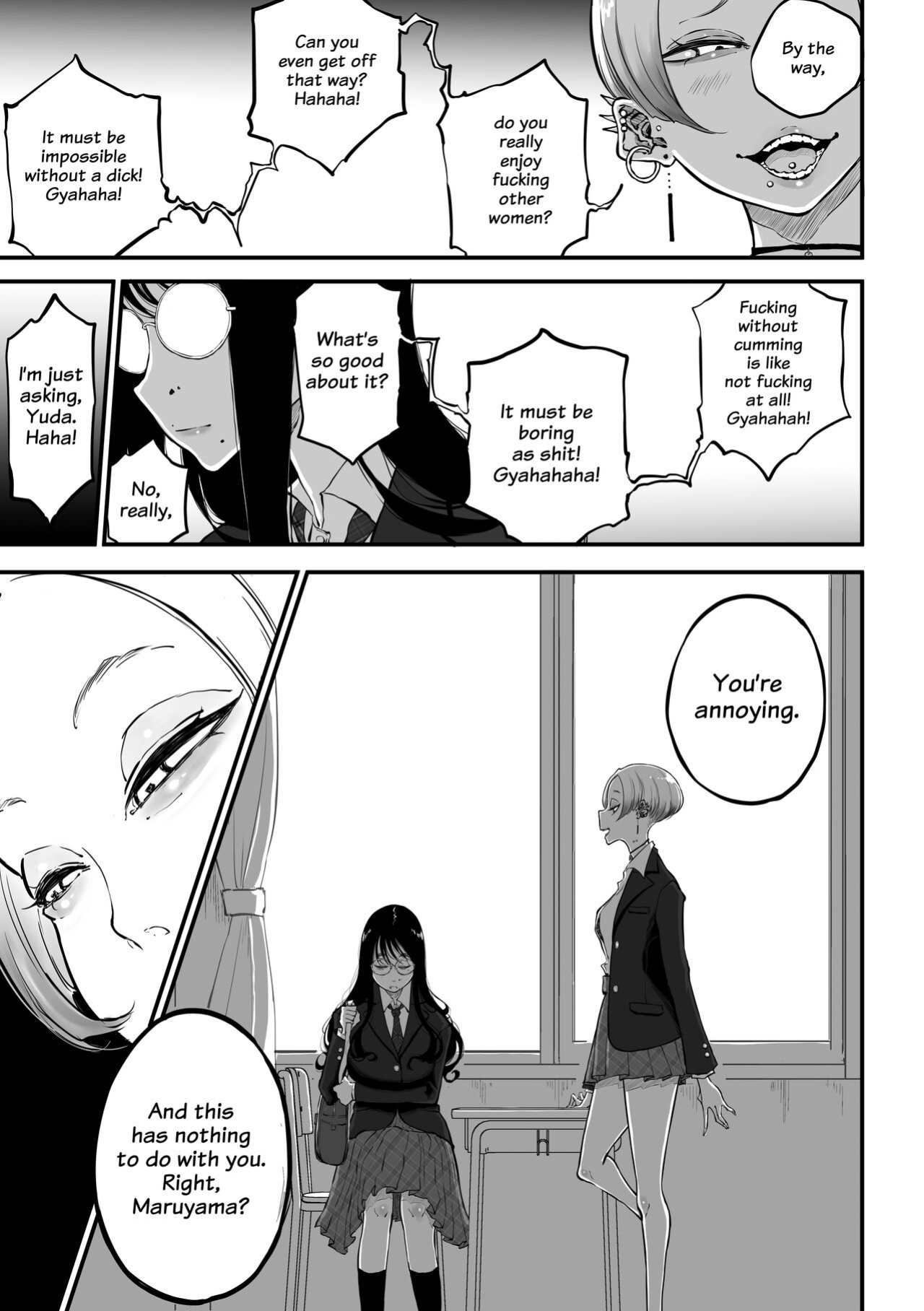 [Pandacorya] The Gyaru Who Mocked a Nerd After Discovering her Secret Account [YuriYaku]