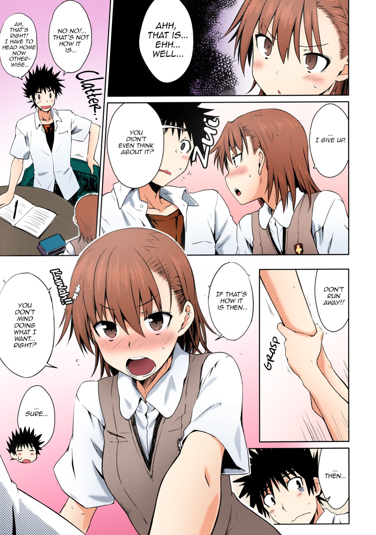 (C92) [Aspergillus (Okara)] Natsuyasumi no Shukudai | Summer homework (Toaru Kagaku no Railgun) [Colorized] [EHCOVE] [SPDSD]