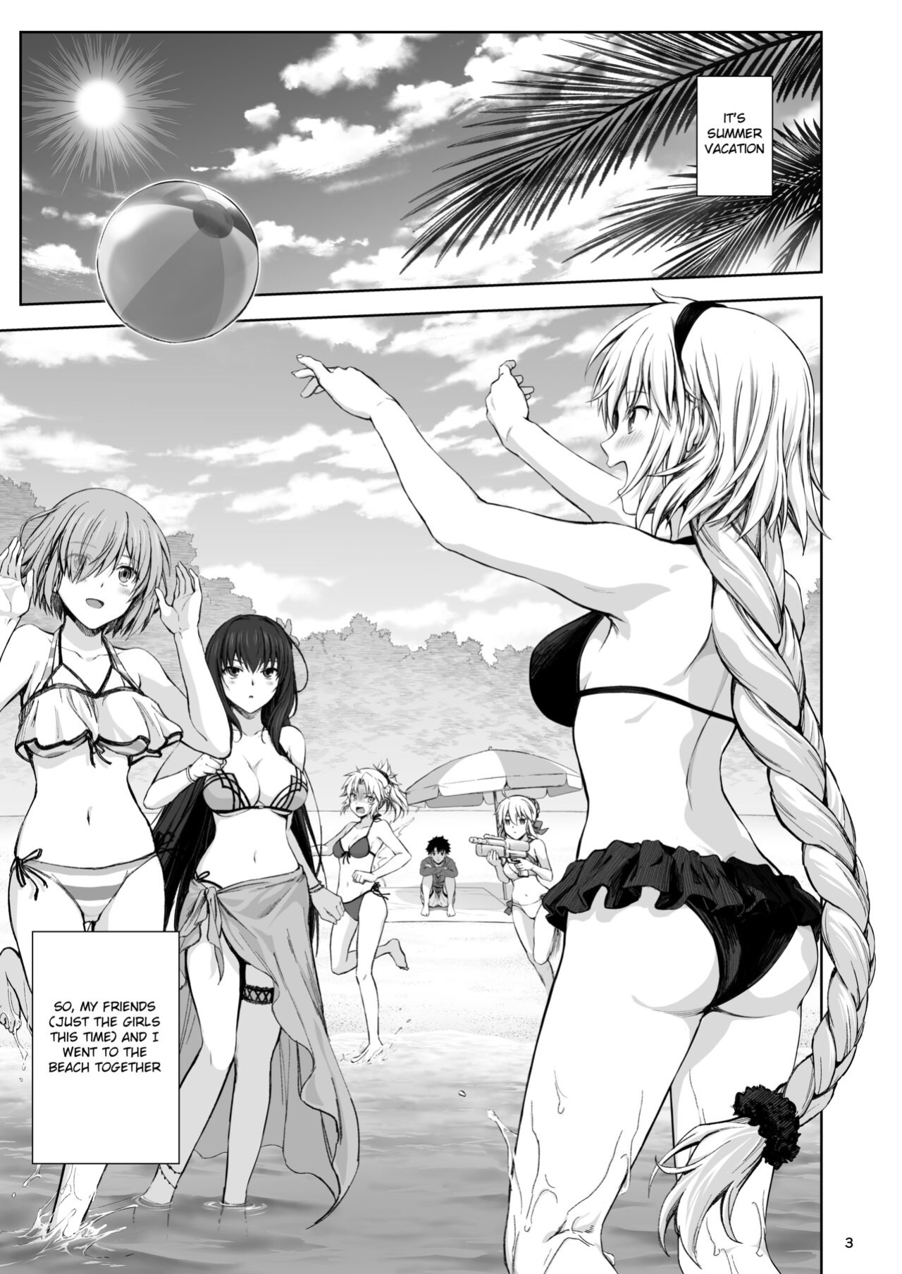 [Chabashira Chainsaw (Chacharan)] Jeanne to Natsu no Umi | Summer beach with Jeanne (Fate/Grand Order) [Mecte]
