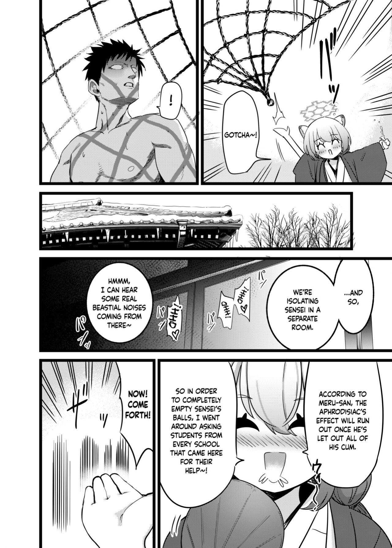 [Hannari Ashigaru (pizzasi)] Yukemuri Biyaku Jiken!! Tatakae!! SEX Avengers!! | The Hot Springs Aphrodisiac Incident! Fight on, SEX Avengers!! (Blue Archive) [Douzo Lad Translations]