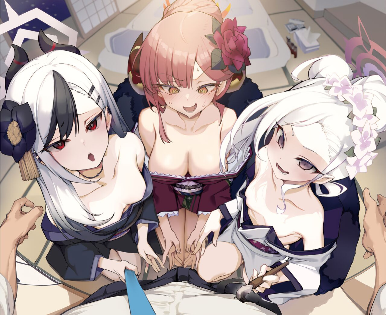 (C103) [Armadillo (Renji)] I’ll Handle Your Pent-Up Lust! Sensei! We Really Love You, So... We’ve Come Up With A Way To... Relieve You❤ (Blue Archive) [head empty]