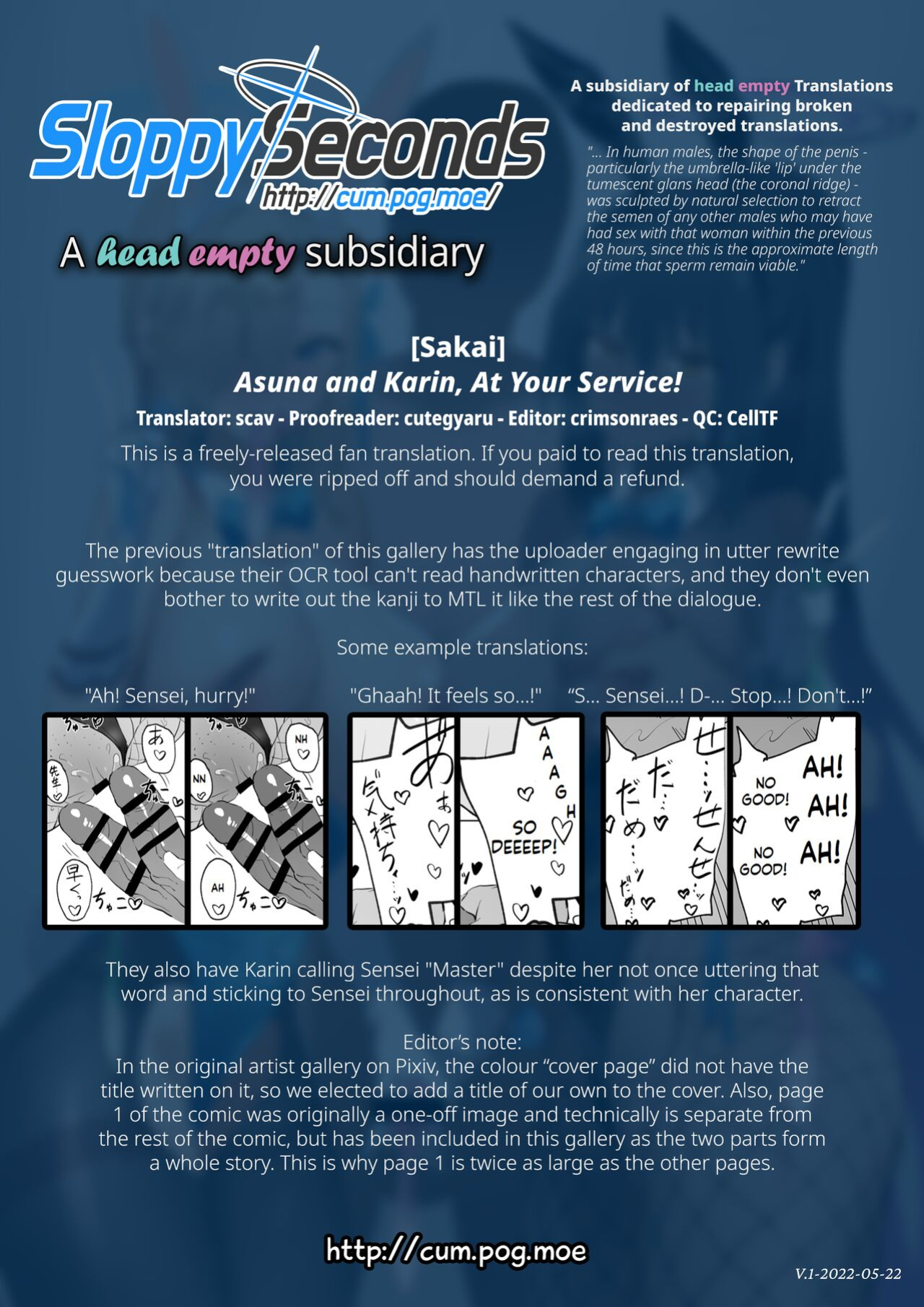 Asuna to Karin no Gohoushi | Asuna and Karin, At Your Service! (Blue Archive) [Sloppy Seconds]