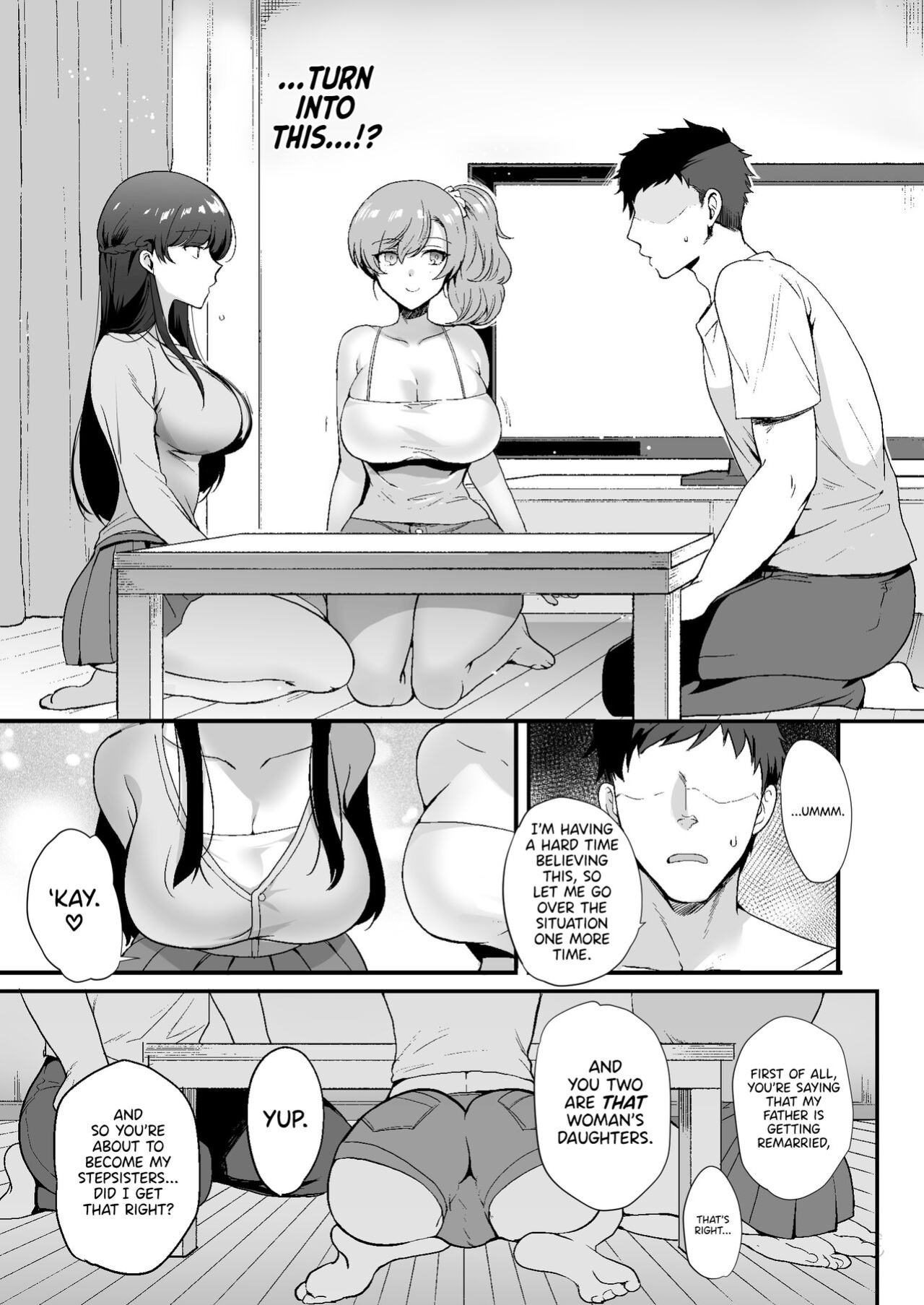 [Aomizuan (Kirimoto Yuuji)] Erosugiru Doukyonin ~ Dosukebe Shimai to 1K Doukyo Seikatsu ~ | My Roommates Are Way Too Lewd ~Living in a One-Room Apartment With Two Perverted Sisters~ {RedLantern}