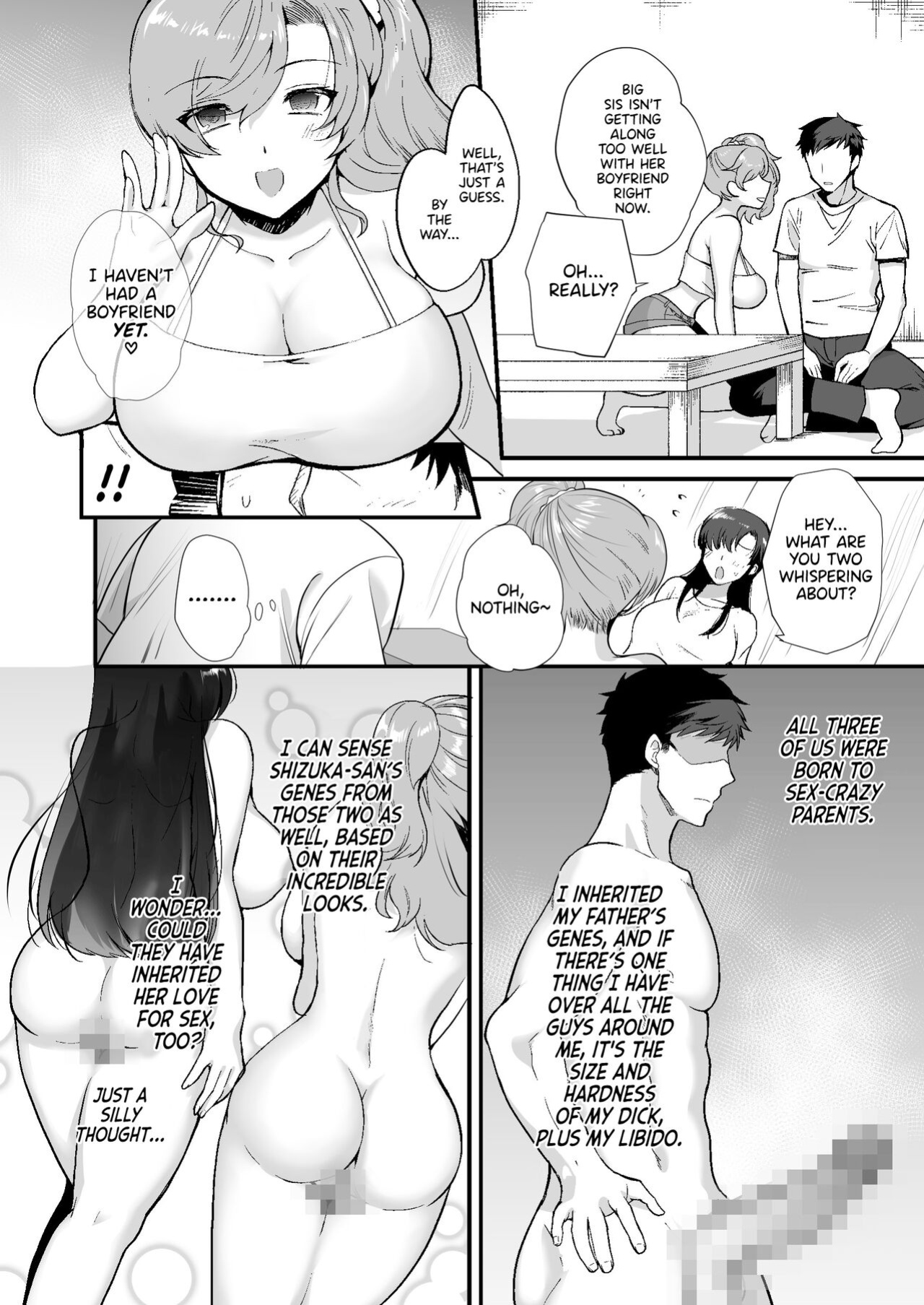 [Aomizuan (Kirimoto Yuuji)] Erosugiru Doukyonin ~ Dosukebe Shimai to 1K Doukyo Seikatsu ~ | My Roommates Are Way Too Lewd ~Living in a One-Room Apartment With Two Perverted Sisters~ {RedLantern}