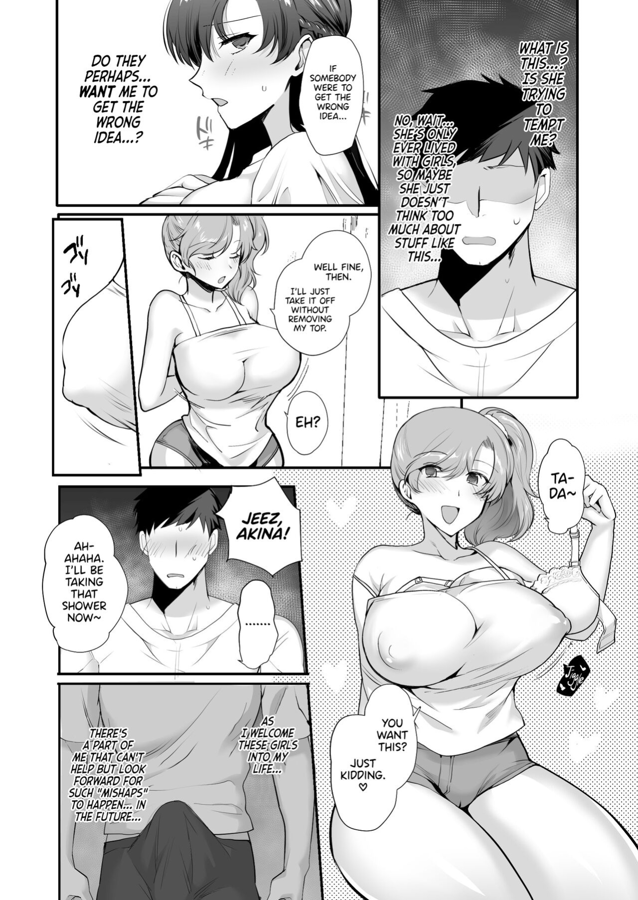 [Aomizuan (Kirimoto Yuuji)] Erosugiru Doukyonin ~ Dosukebe Shimai to 1K Doukyo Seikatsu ~ | My Roommates Are Way Too Lewd ~Living in a One-Room Apartment With Two Perverted Sisters~ {RedLantern}