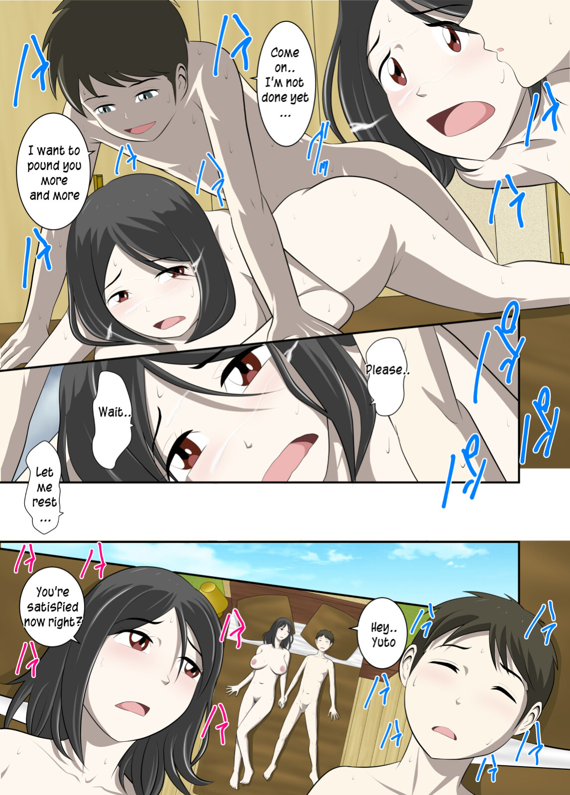 [WXY COMICS] Toaru Jijou kara SEX Suru Hame ni Nari, Hontou ni Hamechatta Toaru Oyako no Ohanashi | Mother and son pushed into having sex... [innyinny]