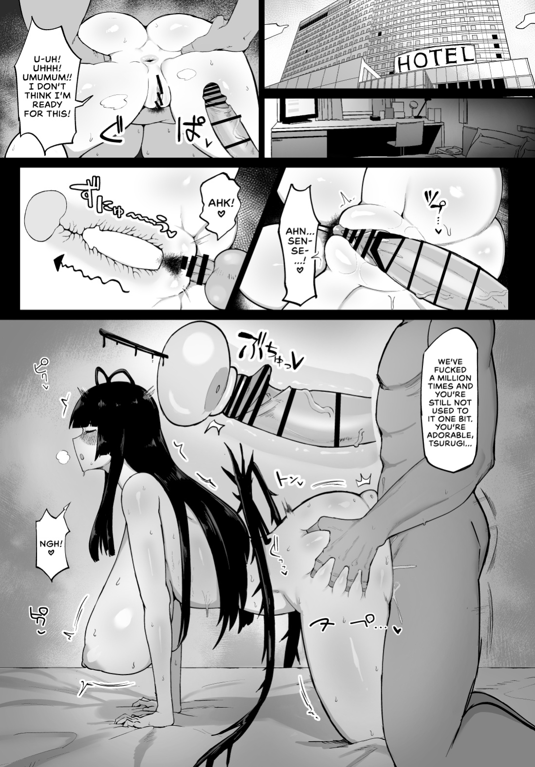 [Initiative (Fujoujoshi)] Tsurugi wa kawaii naa | Tsurugi is Super Cute! (Blue Archive) [head empty]