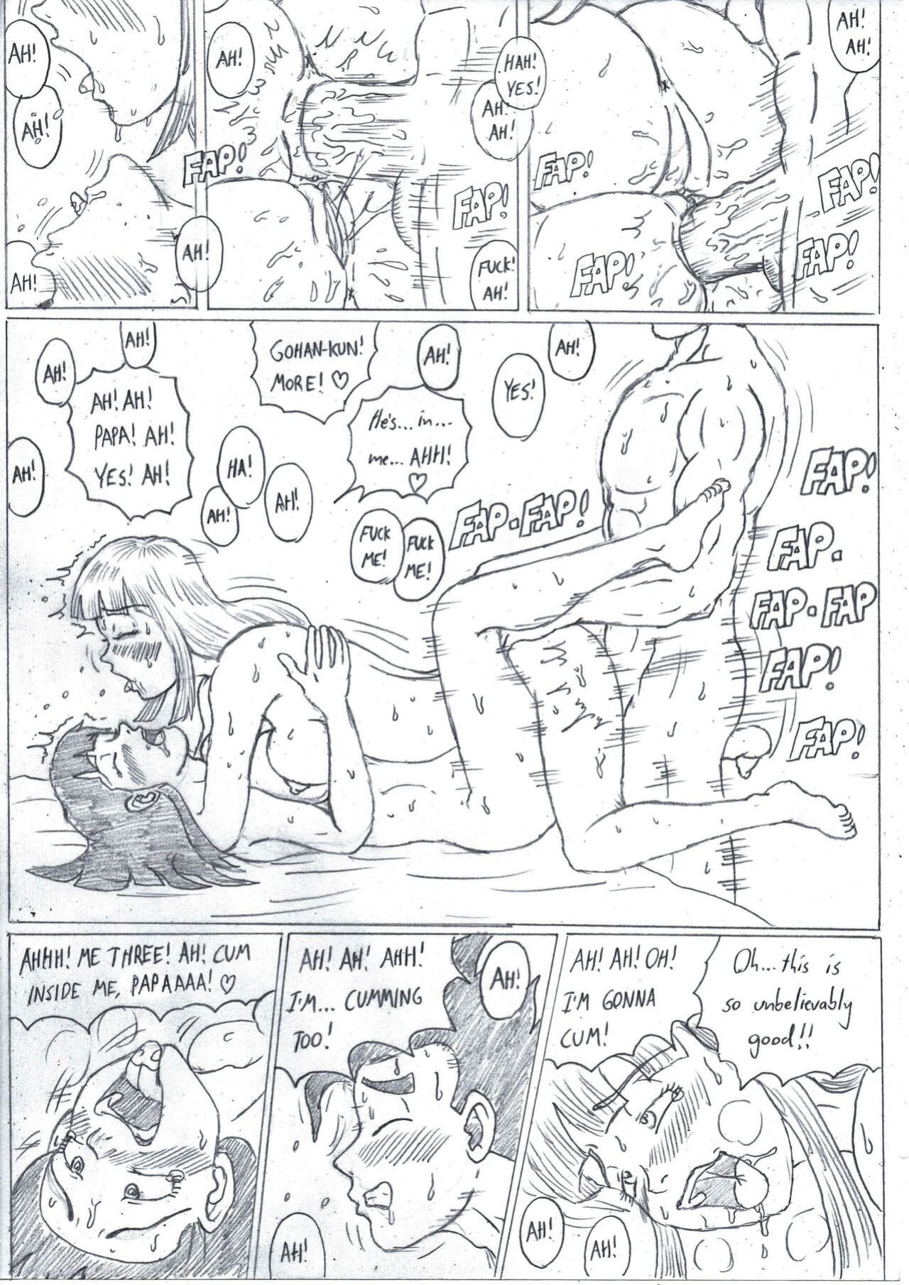 [TheWriteFiction] Young Love - Gohan X Pan X Bra X Videl + Pan's Fantasies