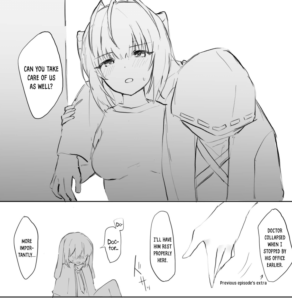 [Otsumami] “Ansel-kun ga Gotsugou Arts de Hatsujou Shita Josei Ope ni Osowarechau Hanashi" (Arknights) [DKKMD Translations]