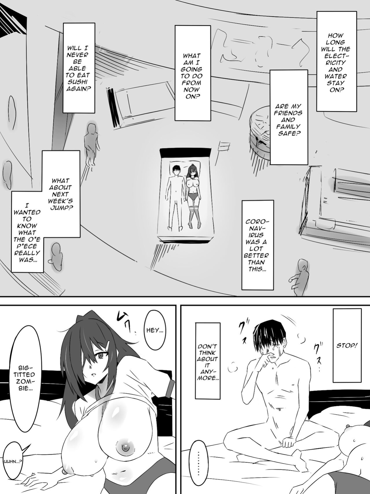 [Circle Kagemusha (Kagemusha)] Zombie Harem Life ~Antibogi no Ore to Bakunyuu Zombie~ | Zombie Harem Life ~My Immunity and the Big-Titted Zombie~ [Selcouth]