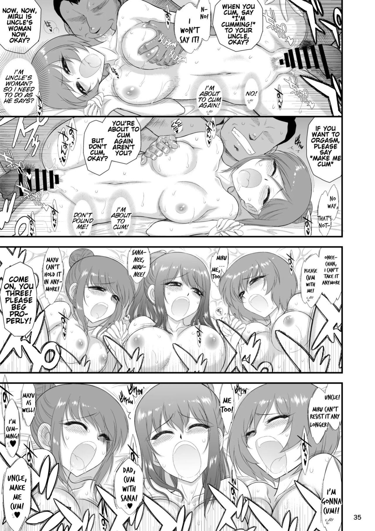 [BLACK DOG (Kuroinu Juu)] Bijin Sanshimai to Chichioya to Oji ga Konyoku Onsen ni Ikimashita