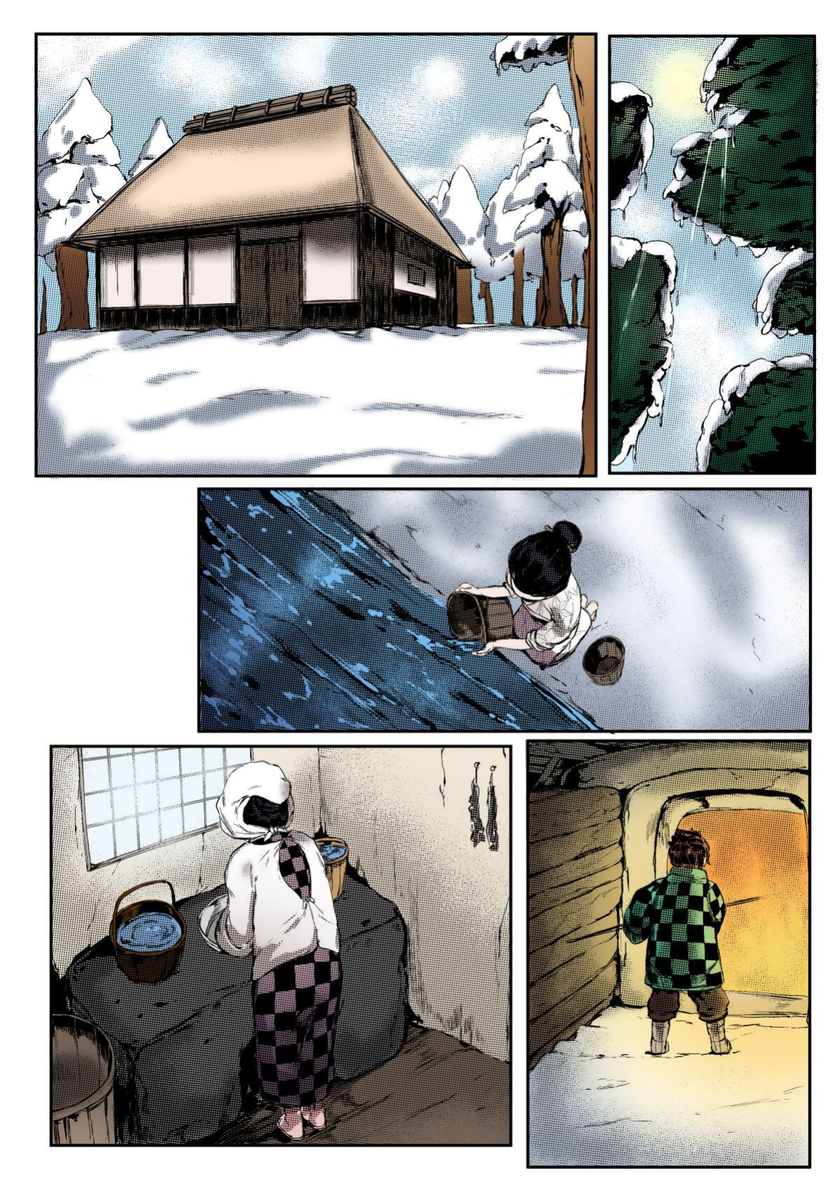 [Tobe] Haha to Watashi (ge) | Un Mondo Senza Demoni (Kimetsu no Yaiba) [Colorized]