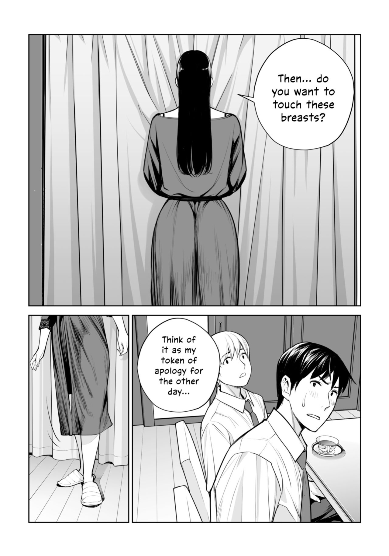 [HGT Labo (Tsusauto)] Kurokami Onna no Fudeoroshi ~Himitsu no Heya de Nakadashi Sasete Ageru wa~ [Vivid Rabbit Translation]