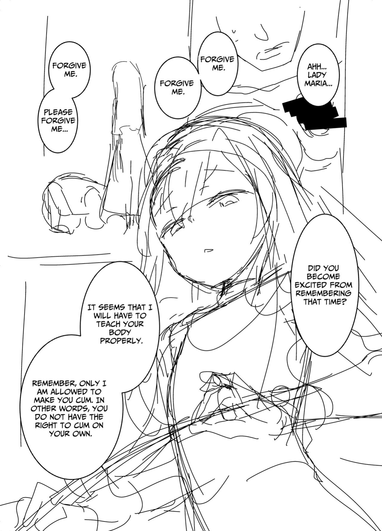 [Amaichigo (Kameyoshi Ichiko)] Kurokami no Maria-sama | Ejaculation Controlled MegaCUM Handjob From The Holy Mother [Benri]