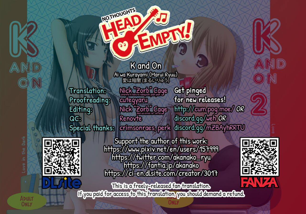 [Ai wa Kurayami (Marui Ryuu)] K de ON (K-ON!) [head empty]