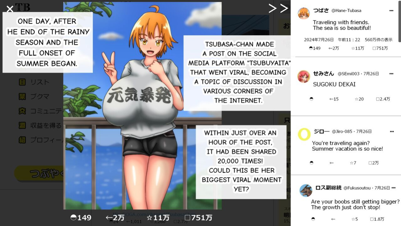 [Kakkuu Mogura (Hishou Kussaku)] Tsubasa no Chounyuu Channel Haishin-chuu! | Like and Subscribe to Subasa's Breast Growth