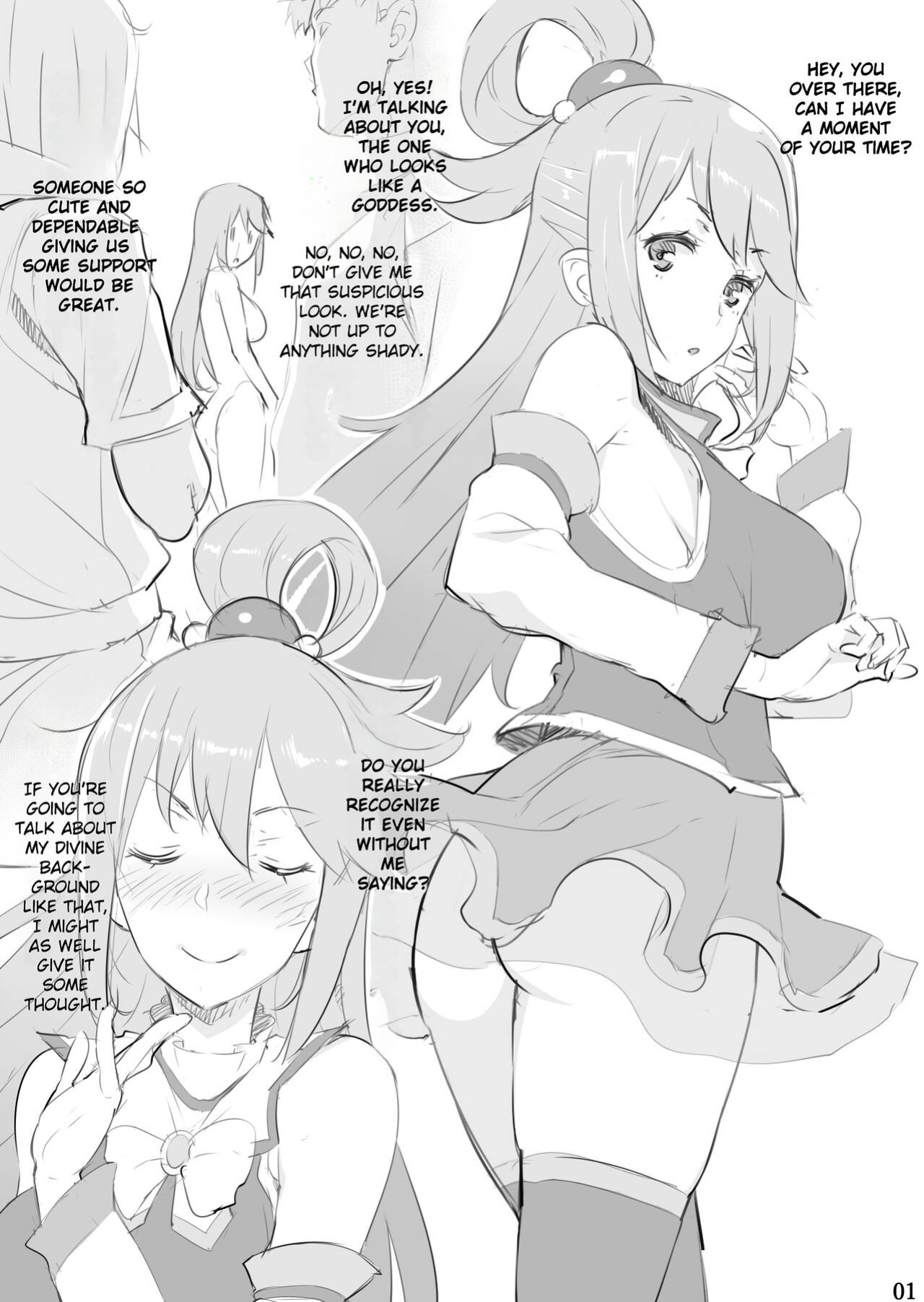 [Oojinushi (Ryuuta)] Mizu no You ni Naiyou no Usui Hon | A Book As Thin As Water (Kono Subarashii Sekai ni Syukufuku o!)
