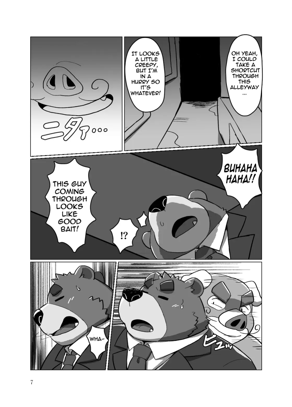 [Kyouretsu Hiyougeka (Beat-kun)] Roshutsu Hentai Dosukebear| Exhibitionist Pervert Dosukebear [The_Masked_Kemoner]