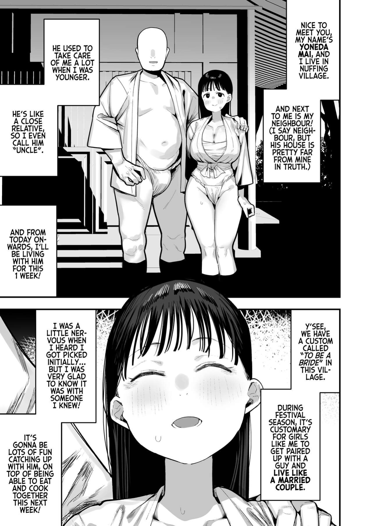 [Anon's Flood Myth (Anon 2-okunen)] "Oyome-san no Renshuu" ga Aru Mura de no Toaru Danjo no Kiroku | An Account of Newlyweds During Their Village Custom of "A Bride-To-Be" [Kyuume]