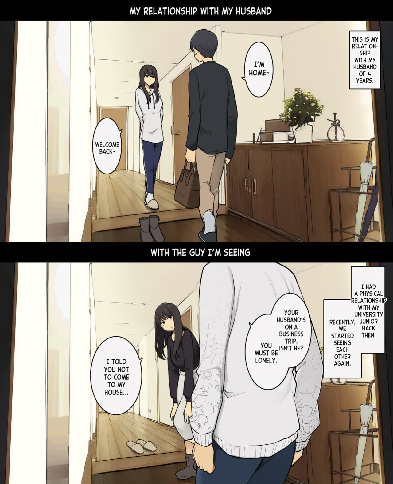[Wakamatsu] Otto to no kankei, furin aite to no kankei [desudesu]