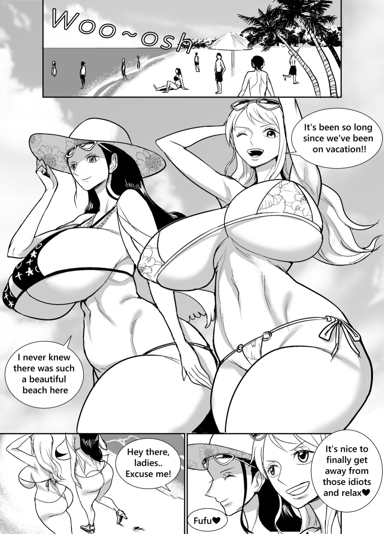 [REM9 (Hamiltan)] NamiRobi OneShota Vacance | NamiRobi OneShota Vacation (One Piece)