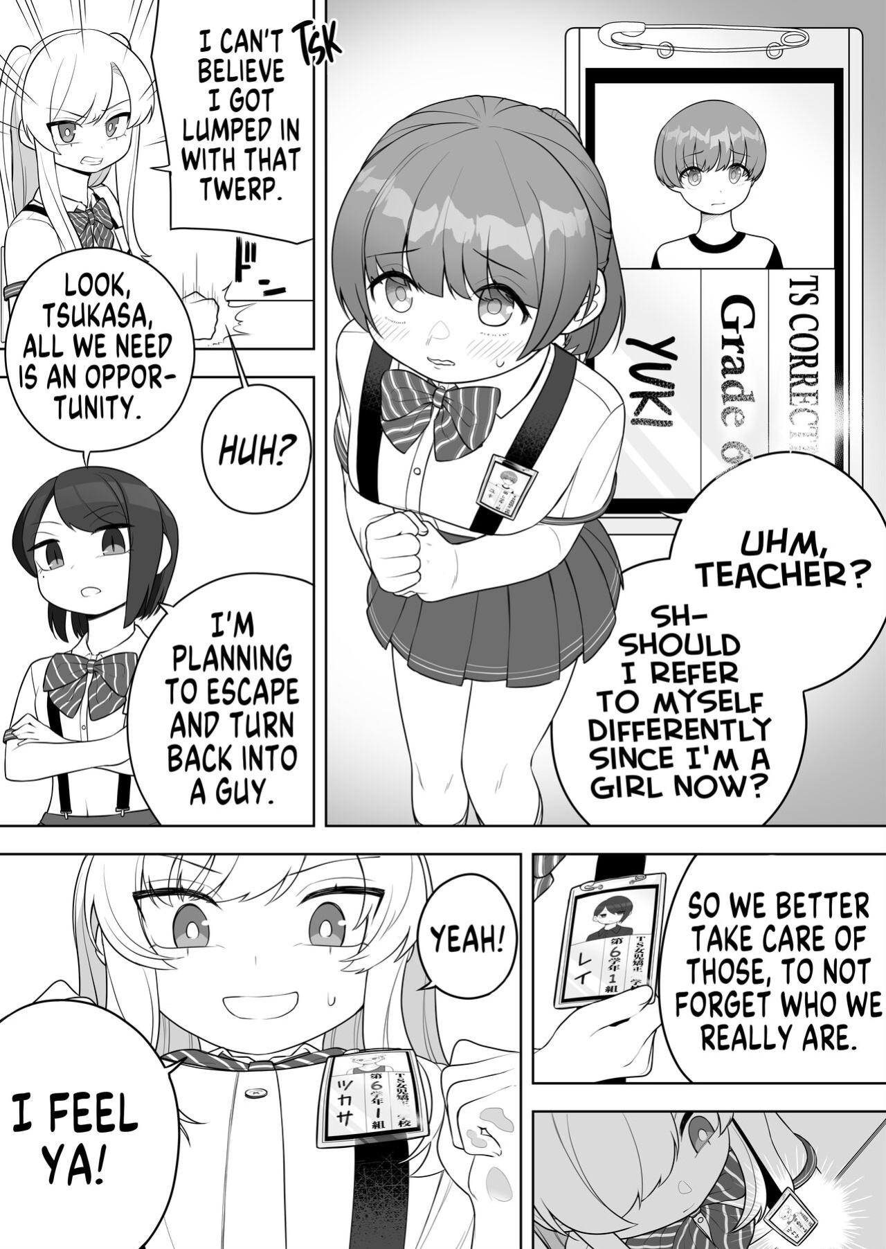 [Amuai Okashi Seisakusho (Ochita Ato Daisuki Samurai, Ahoge Kinoko)] Kyousei Gimukyouiku! TS Ecchi na Onnanoko Kunrenkou! | Correction and Duty Education! Training School for Lewd TS Girls! [GTF]