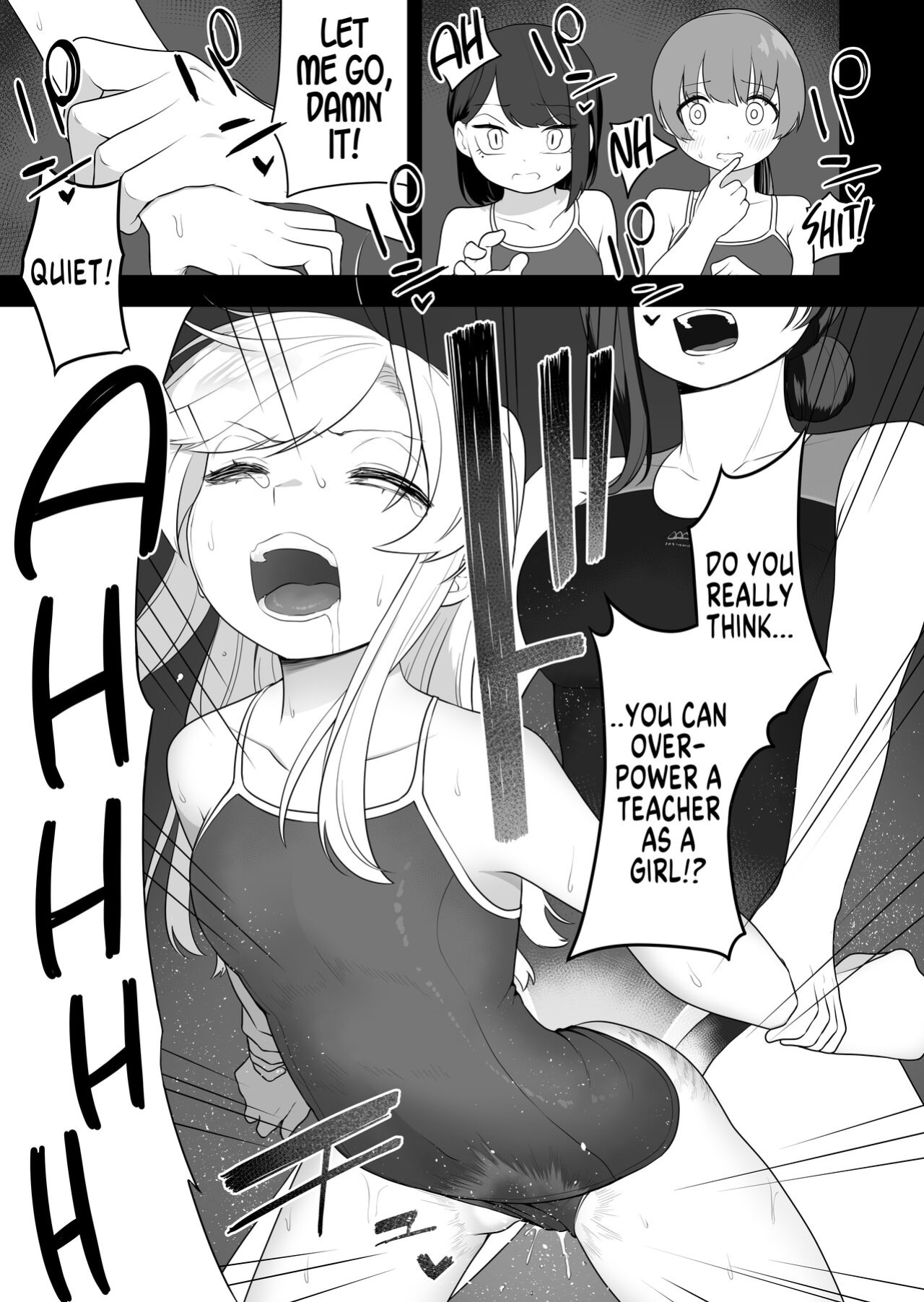 [Amuai Okashi Seisakusho (Ochita Ato Daisuki Samurai, Ahoge Kinoko)] Kyousei Gimukyouiku! TS Ecchi na Onnanoko Kunrenkou! | Correction and Duty Education! Training School for Lewd TS Girls! [GTF]