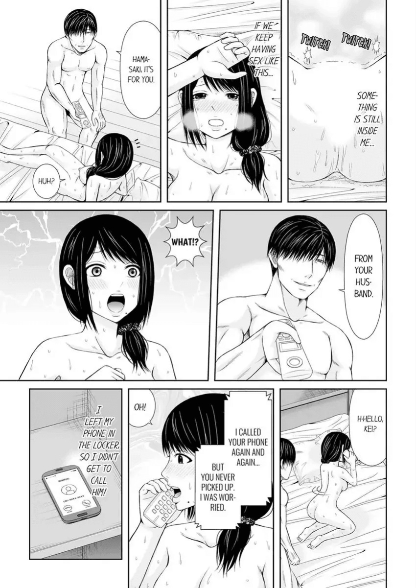 [Icelatte] Denwa chū , Ushiro kara XL no Furin Pisuton 〜 Majimena Hitozuma no Inran SEX 1-3 | Fucked with a Giant Dick from Behind while on the Phone - A Serious Wife’s Filthy SEX 1-3