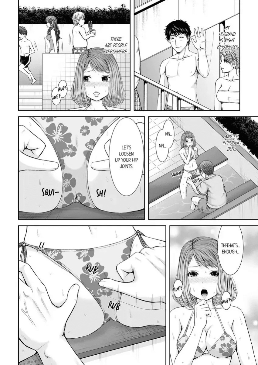 [Icelatte] Seitraishi ni Jirasare Tsuzuketa Tsuma ~Otto ni wa Ienai Nureiki Massage 1-3 | A Wife who Gets Teased Continually by a Masseur ー A Massage that Makes Me Cum Behind My Husband’s Back 1-3
