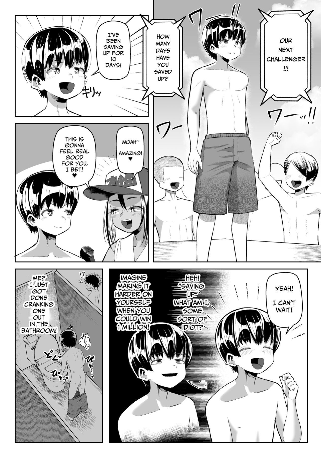 [Moriya (Tenkomori)] Paizuri ni 10-pun Taetara 100-man Yen!! | 1 Million Yen If You Endure Tit Fuck For 10 minutes!! [Pure Pazaak]
