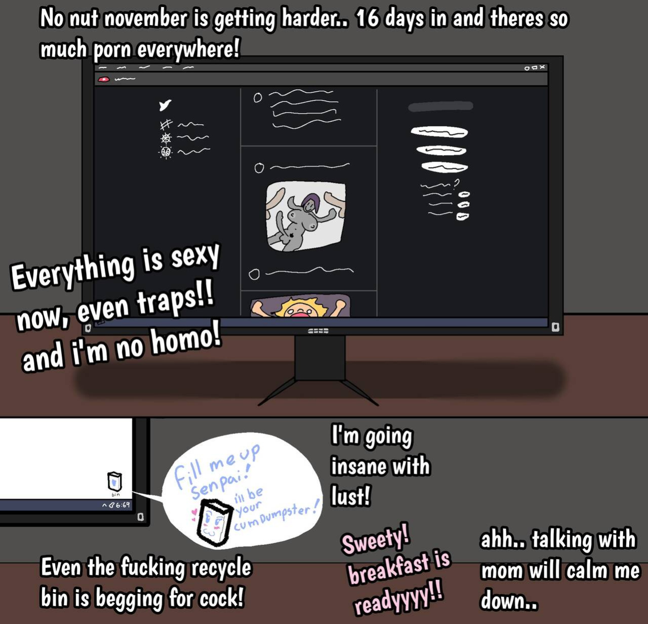 [UniiMom] No Nut November: Mom x Son Love Story