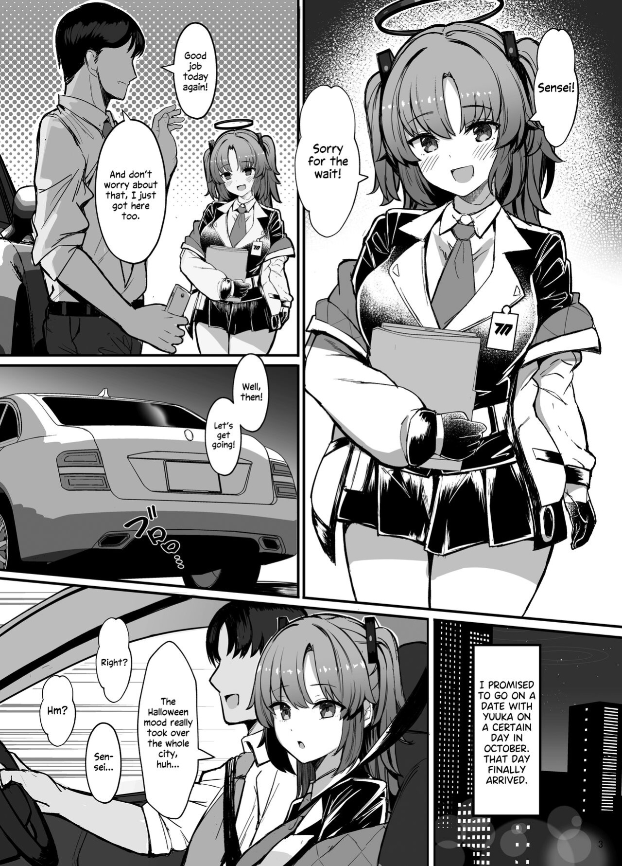 [Vivido (Kumasaku Tamizou)] Yuuka ni Onegai!! Cosplay Ecchi | Please, Yuuka! Fuck Me in Cosplay! (Blue Archive) [Shiromaru]