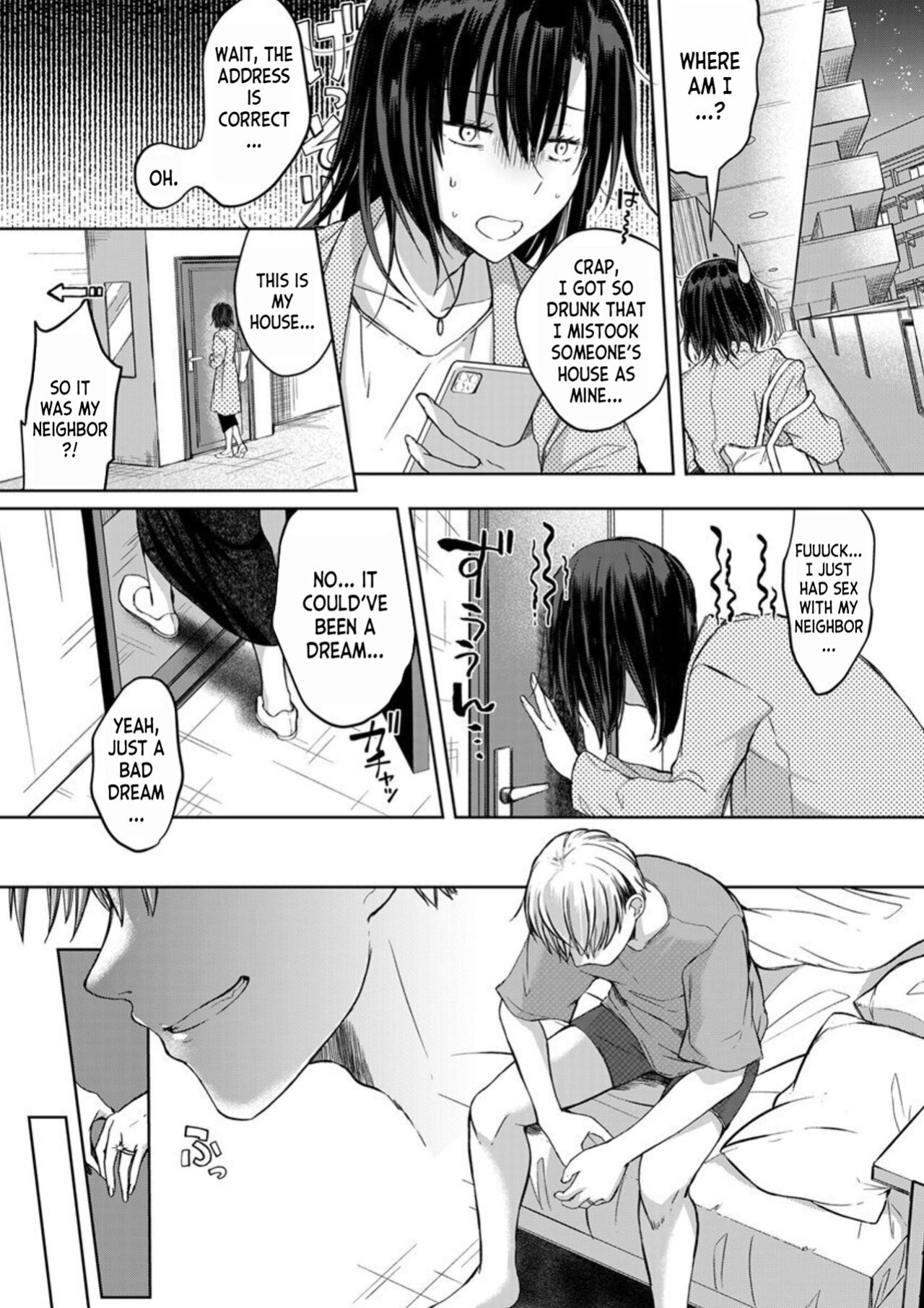 [Pururun (Satou Ichito)] Kekkon Majika no Misoji OL , Deisui Shite Kitaku go Soku Sex Shita Aite wa Rinjin Deshita!? 1 | A 30 year old Office Lady on the verge of Marriage comes Home Intoxicated, and has Sex with her Neighbor! 1 [desudesu]