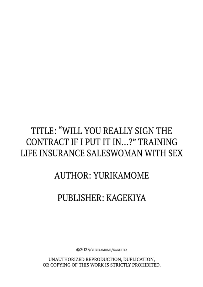 [Yuri Kamome] "Sōnyūretara Hontōni Keiyaku Shitekuremasu ka...?" Seiho no o Nēsan o ru Chōkyō Uwaki SEX 1 | "Will You Really Sign the Contract If I Put It In...?" Training Life Insurance Saleswoman with Sex 1