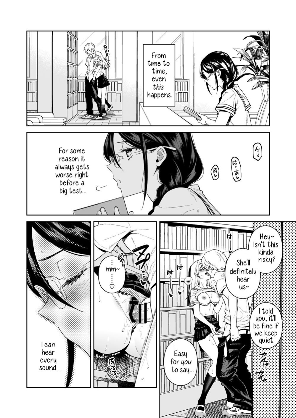 [2JIMUSUBI (Ohno Kanae)] Toshoshitsu no Kedamono-tachi | The Beasts in the Library