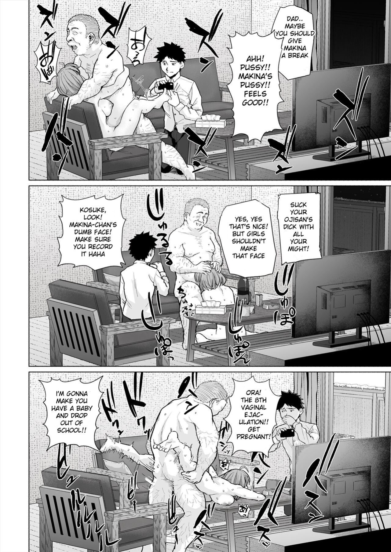 [Chonmage Teikoku (Magekichi)] Osananajimi to Oyaji no Saimin Sex o Toru Christmas