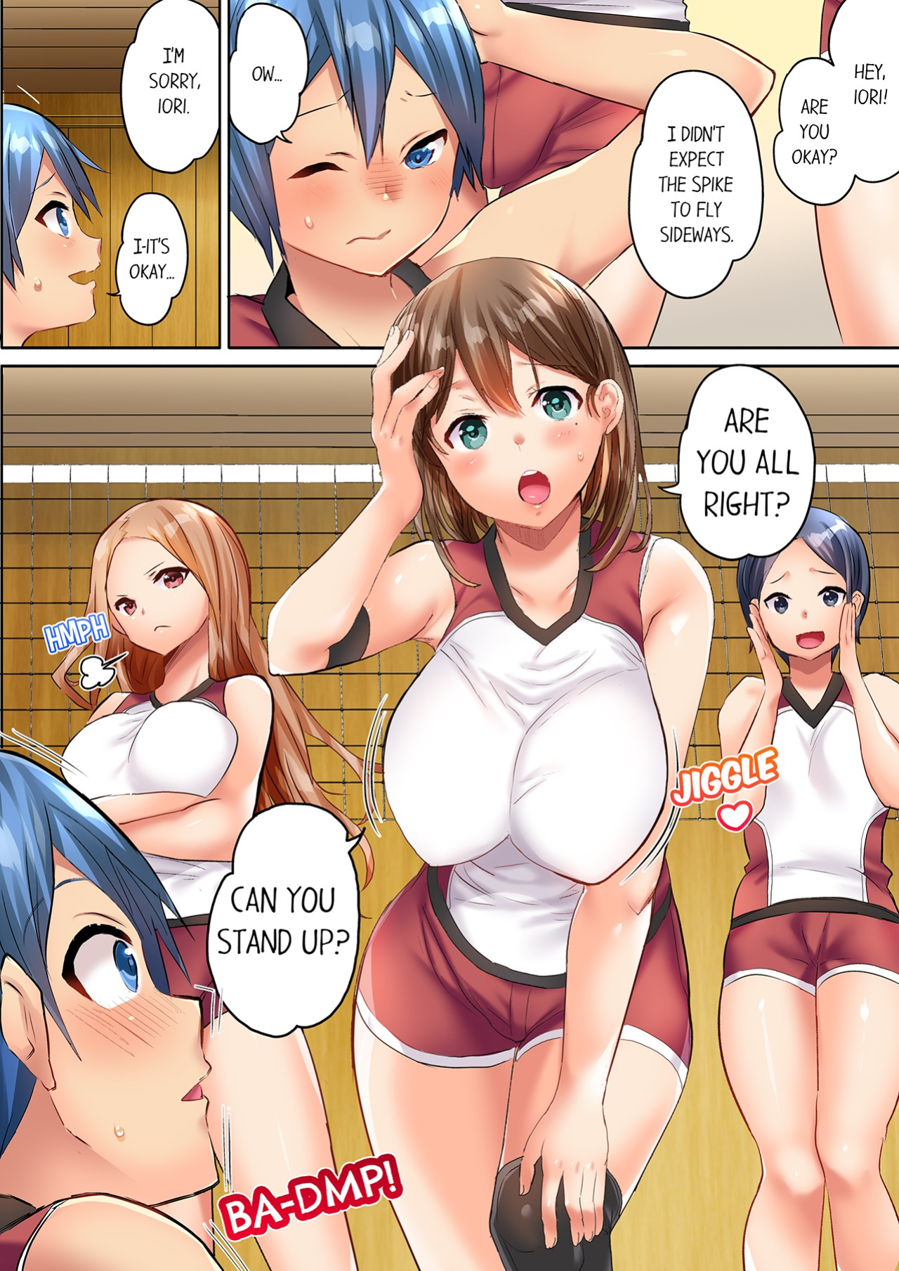 [Kazutaro] Hitozuma Volley-bu no Asedaku SEX ~Shower Abinagara Micchaku Shichau? 1-2 | Married Women's Volleyball Club Sweaty Sex - We're Being Glued Together While Taking A Shower? 1-2