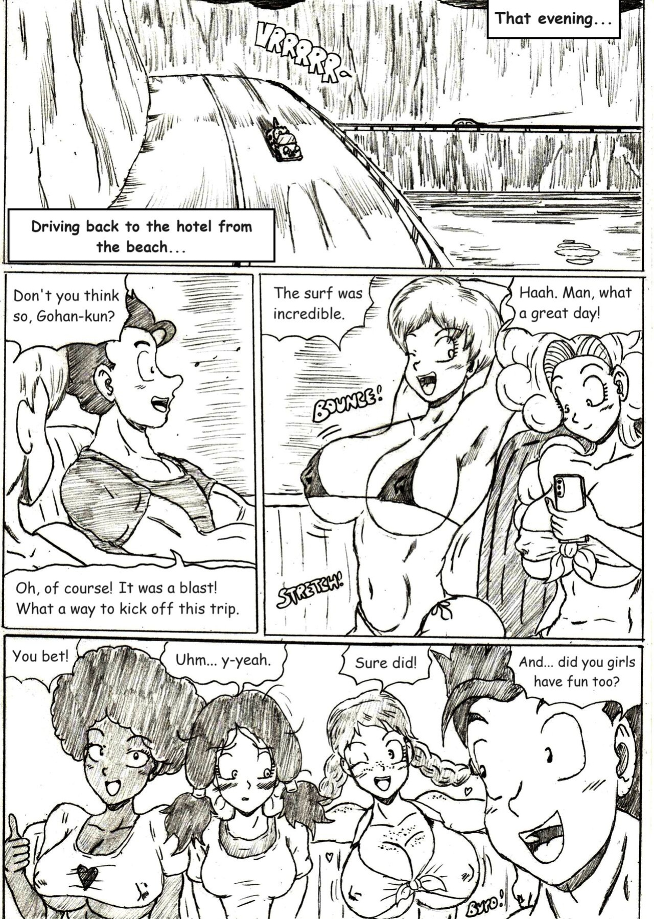 Beach Harem King - Gohan X Harem