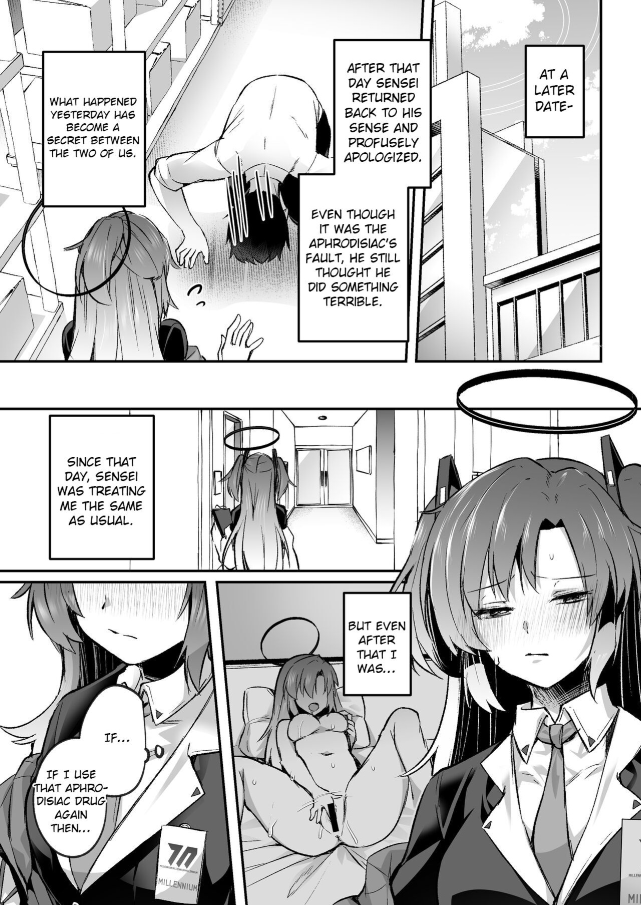 [Kuusou Monochrome (Abi)] A book about being pushed down and having sex by a sexually uncontrollable sensei (Blue Archive)