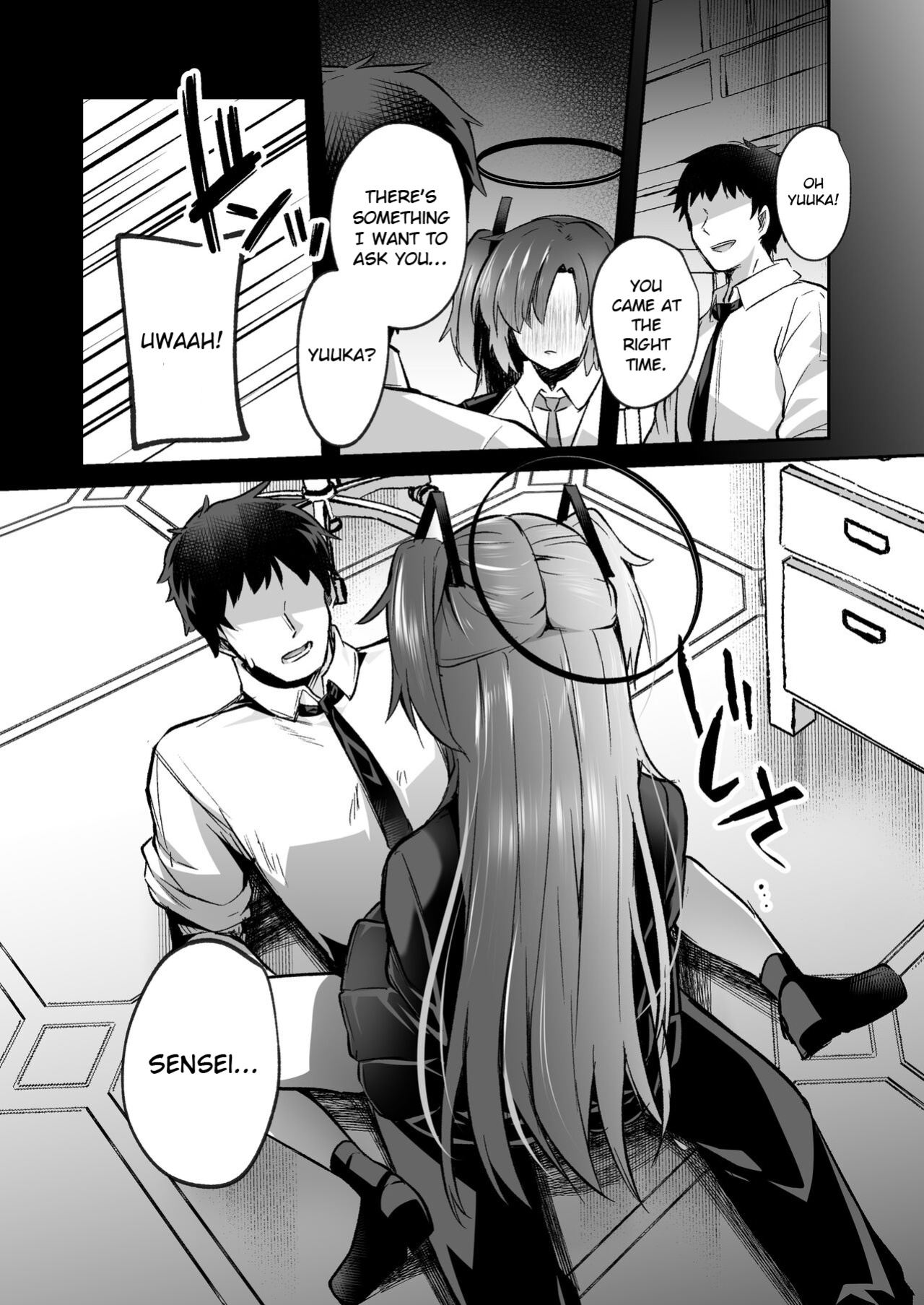 [Kuusou Monochrome (Abi)] A book about being pushed down and having sex by a sexually uncontrollable sensei (Blue Archive)