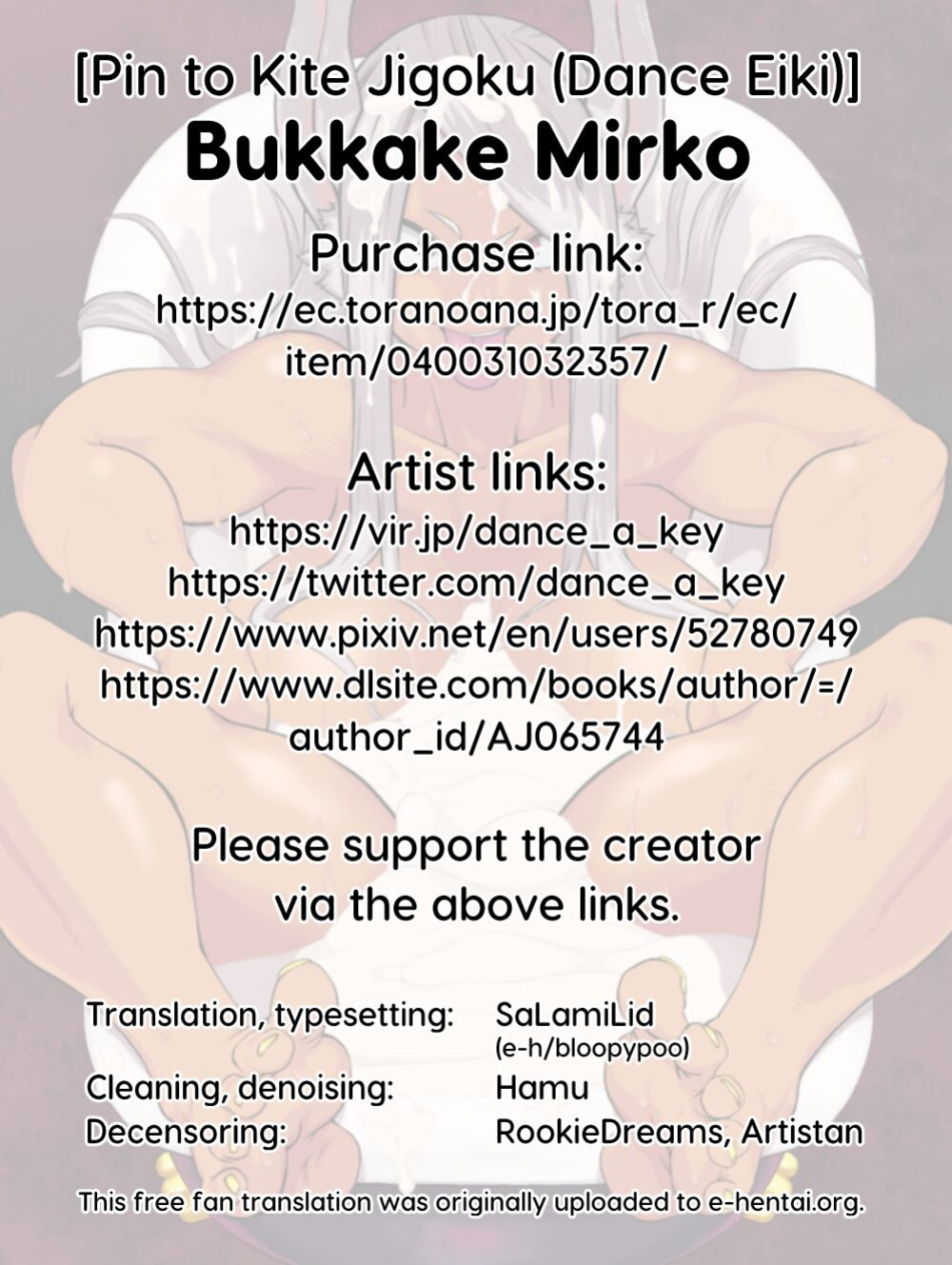 (C101) [Pin to Kite Jigoku (Dance Eiki)] Bukkake Mirko (My Hero Academia) [SaLamiLid]