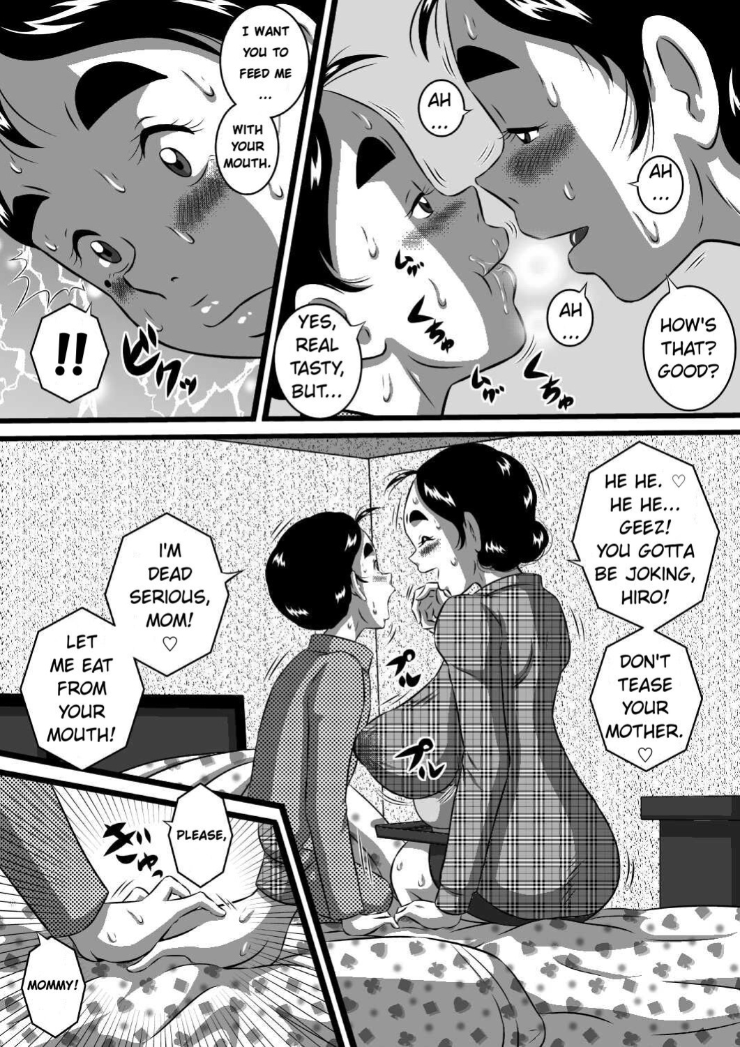 [Milkdou Shoukai (Milk Koubou)] Itoshii Musuko ni Segamarete... Bakunyuu Inbo... Yoshie | My Beloved Son Begged Me