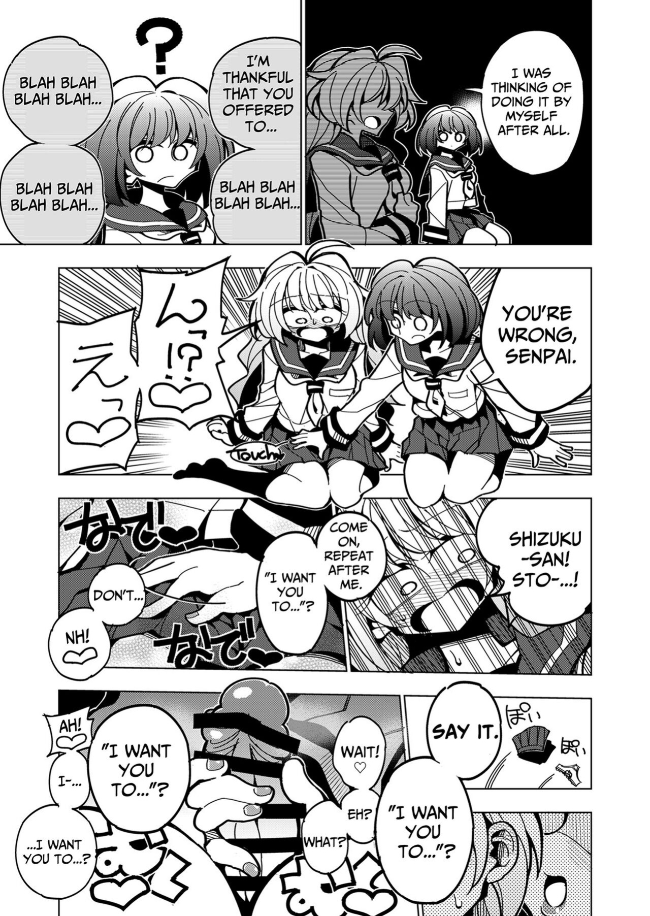 [7 Colored LED (Nekonso)] Shizuku to Shiori If (Zenpen) -5-ka de Oboeru! Futanari Onanie no Susume | Shizuku & Shiori ~It's Up to Me To Service Futanari-modified Senpai!~ [Pink Glass TL]