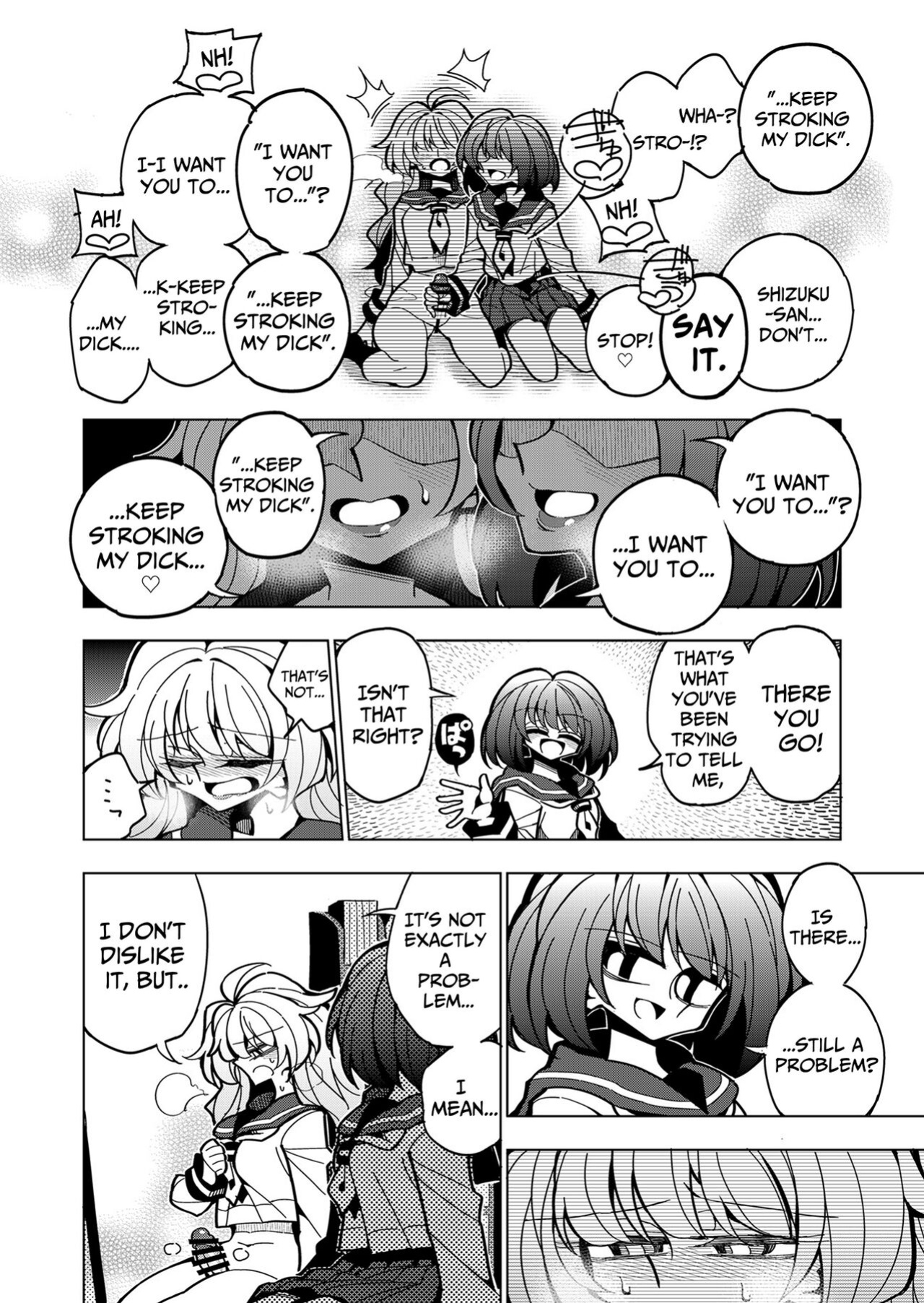 [7 Colored LED (Nekonso)] Shizuku to Shiori If (Zenpen) -5-ka de Oboeru! Futanari Onanie no Susume | Shizuku & Shiori ~It's Up to Me To Service Futanari-modified Senpai!~ [Pink Glass TL]