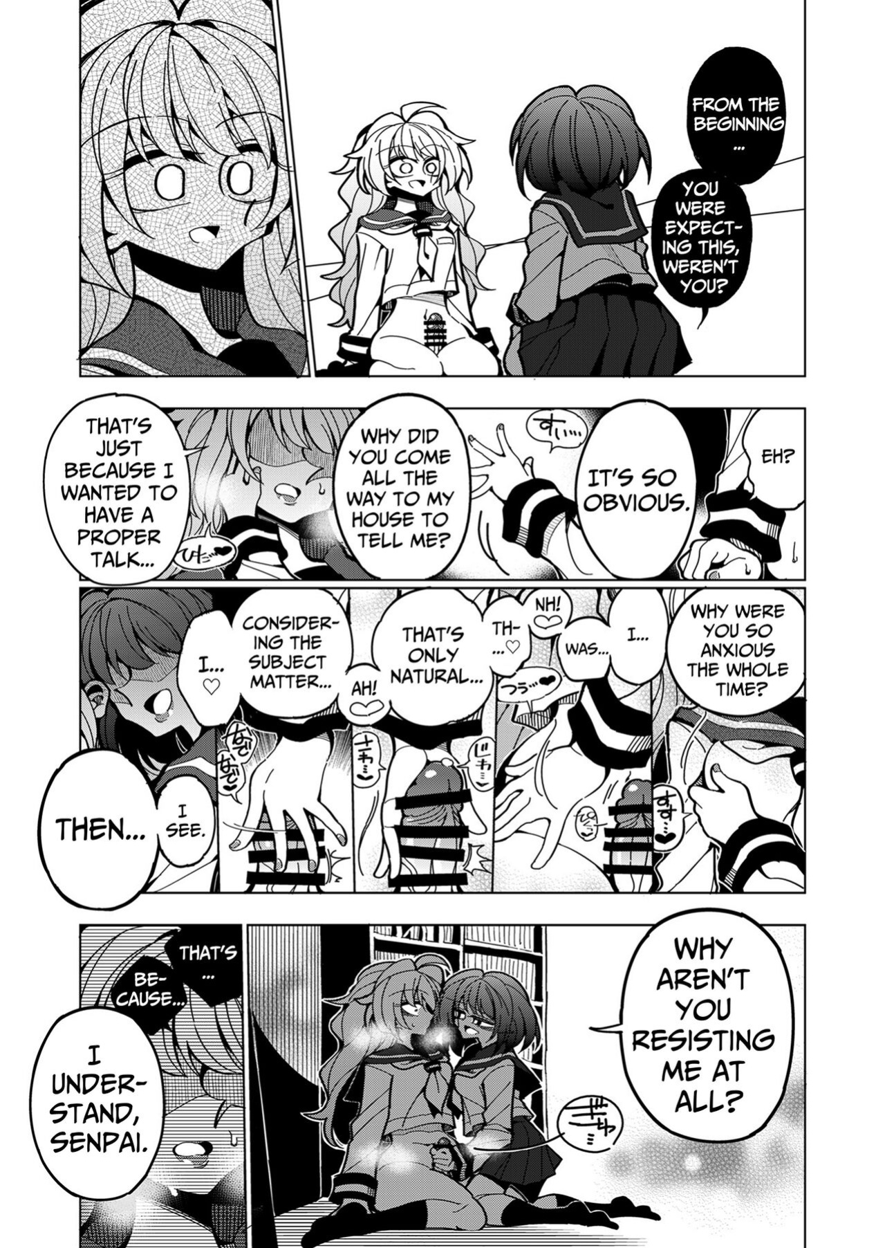 [7 Colored LED (Nekonso)] Shizuku to Shiori If (Zenpen) -5-ka de Oboeru! Futanari Onanie no Susume | Shizuku & Shiori ~It's Up to Me To Service Futanari-modified Senpai!~ [Pink Glass TL]